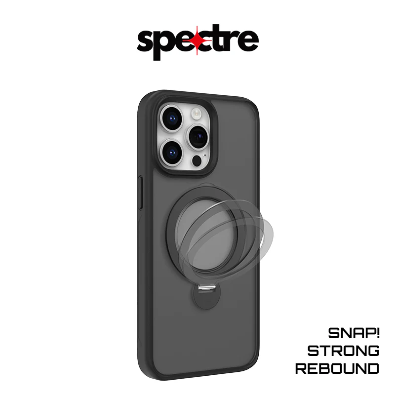 Stealth Case For iPhone 15 Pro With KickStand (Dark Blue)