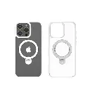 Stealth Case For iPhone 15 Pro Max With Kick Stand (Matte Transparent)