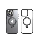Stealth Case For iPhone 16 Pro Max With Kick Stand (Black)