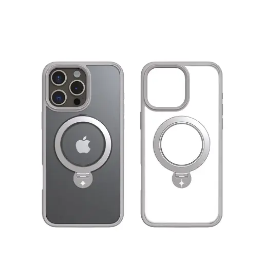 [SPCT-STK-IP15PM-TG] Stealth Case For iPhone 15 Pro Max With Kick Stand (Natural Titanium)